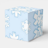 Sneeuwvlokken (blauw) bedankdoosjes (Achterkant)