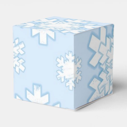 Sneeuwvlokken (blauw) bedankdoosjes (Achterkant)