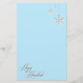 Sneeuwvlokken (blauw) briefpapier (Voorkant)