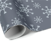 Sneeuwvlokken - blauw cadeaupapier (Rol Hoek)
