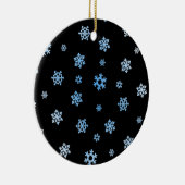 Sneeuwvlokken (blauw en wit) keramisch ornament (Rechts)