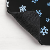 Sneeuwvlokken (blauw en wit) muismat (Hoek)