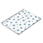 Sneeuwvlokken (blauw en zwart) notitieboek (Linkerzijde)