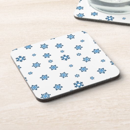 Sneeuwvlokken (blauw en zwart) onderzetter (Linkerzijde)