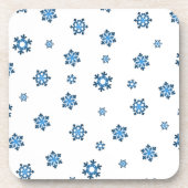 Sneeuwvlokken (blauw en zwart) onderzetter (Voorkant)