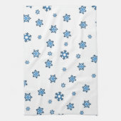 Sneeuwvlokken (blauw en zwart) theedoek (Verticaal)