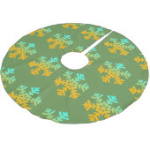 Sneeuwvlokken Blauw Geel Custom Tree Rok Kerstboom Rok (Gekanteld)