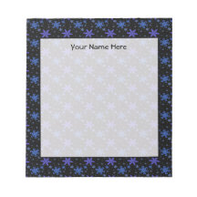 Sneeuwvlokken Blauw Paars op zwart