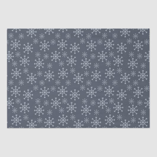 Sneeuwvlokken - blauw tissuepapier (Voorkant)