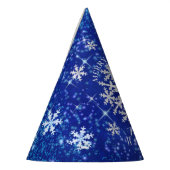 Sneeuwvlokken Blauw Wit Feesthoedjes (Links)