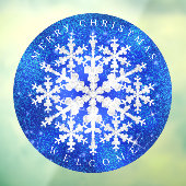 Sneeuwvlokken Blauw Wit Venster Cling Raamsticker (Vel 3)