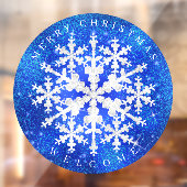 Sneeuwvlokken Blauw Wit Venster Cling Raamsticker (Vel 2)