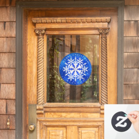 Sneeuwvlokken Blauw Wit Venster Cling Raamsticker (Huis Deur)