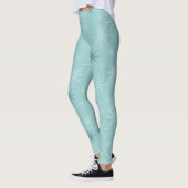sneeuwvlokken blauwe witte wintersport leggings (Links)