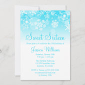 Sneeuwvlokken Blauwgroen White Winter Wonderland S Kaart (Voorkant)