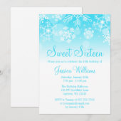 Sneeuwvlokken Blauwgroen White Winter Wonderland S Kaart (Voorkant / Achterkant)