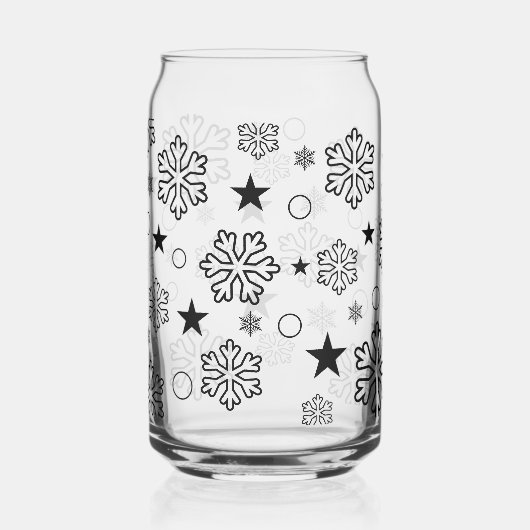 Sneeuwvlokken Blikvorm Glas (Voorkant)