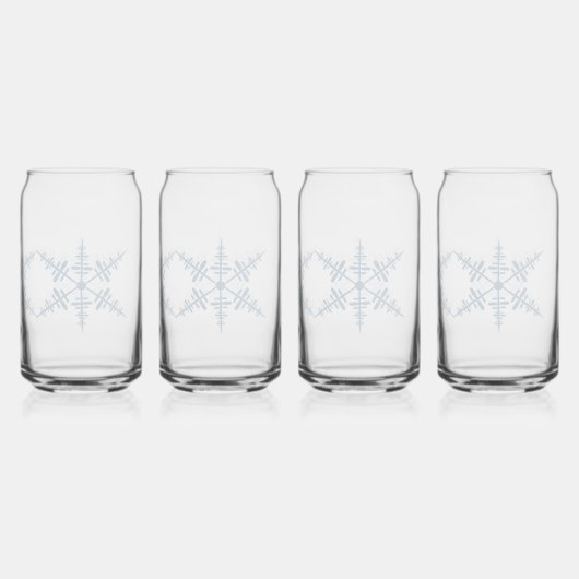 Sneeuwvlokken Blikvorm Glas (Achterkant)