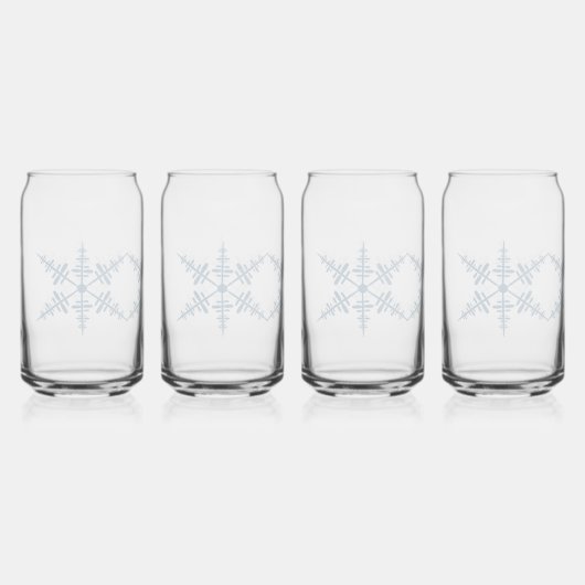 Sneeuwvlokken Blikvorm Glas (Voorkant)