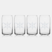 Sneeuwvlokken Blikvorm Glas (Achterkant)