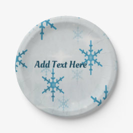 Sneeuwvlokken Bling Kerst Papieren Bord 