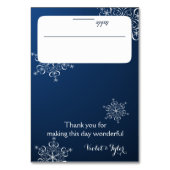 Sneeuwvlokken Blue Zittende Kaart (Voorkant)