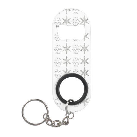 Sneeuwvlokken Bottelopener Mini Flessenopener (Voorkant)