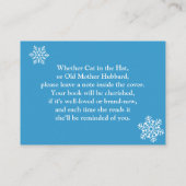 Sneeuwvlokken Breng een Boek Winter Baby shower In Informatiekaartje (Achterkant)