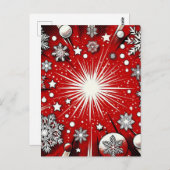 Sneeuwvlokken Briefkaart (Voorkant / Achterkant)