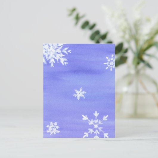 sneeuwvlokken briefkaart (Staand voorkant)