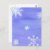 sneeuwvlokken briefkaart (Voorkant / Achterkant)