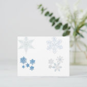 Sneeuwvlokken Briefkaart (Staand voorkant)
