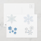 Sneeuwvlokken Briefkaart (Voorkant / Achterkant)