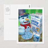 sneeuwvlokken briefkaart (Voorkant / Achterkant)