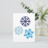Sneeuwvlokken Briefkaart (Staand voorkant)