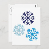 Sneeuwvlokken Briefkaart (Voorkant / Achterkant)