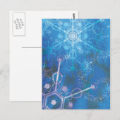 Sneeuwvlokken Briefkaarten (Voorkant / Achterkant)