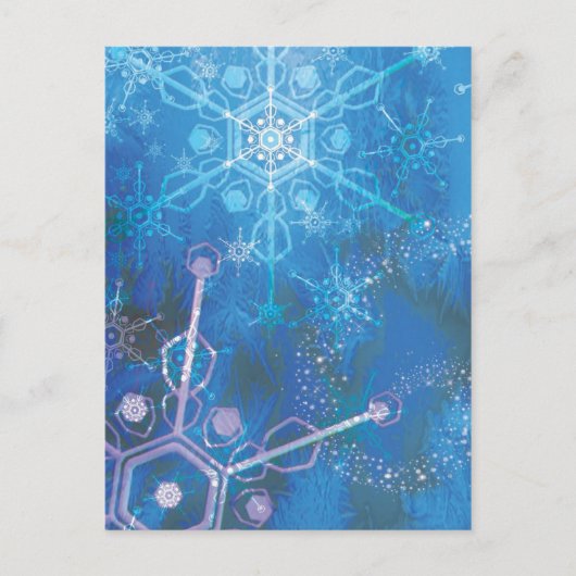 Sneeuwvlokken Briefkaarten (Voorkant)