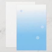 Sneeuwvlokken Briefpapier (Voorkant / Achterkant)