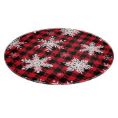 Sneeuwvlokken & Buffel Plaid: Winter Charme Snijplank (Hoek)