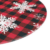 Sneeuwvlokken & Buffel Plaid: Winter Charme Snijplank (Hoek)