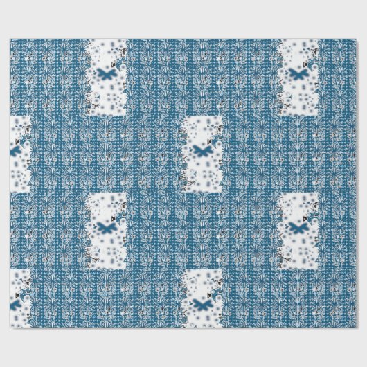 Sneeuwvlokken Cadeaupapier (Vlak)