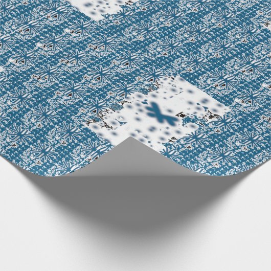 Sneeuwvlokken Cadeaupapier (Hoek)