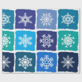 Sneeuwvlokken Cadeaupapier (Vlak)