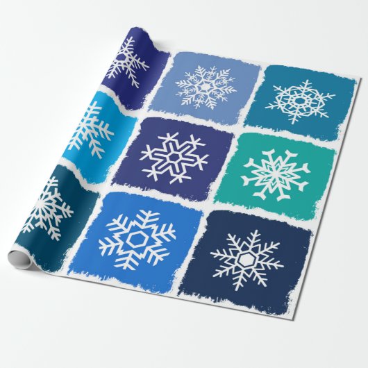 Sneeuwvlokken Cadeaupapier (Uitgerold)