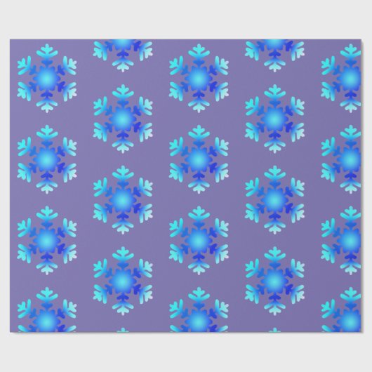 Sneeuwvlokken Cadeaupapier (Vlak)