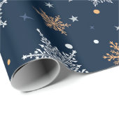 Sneeuwvlokken Cadeaupapier (Rol Hoek)