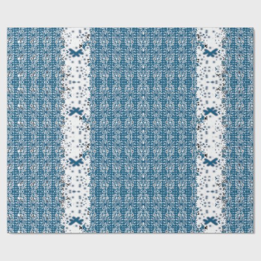 Sneeuwvlokken Cadeaupapier (Vlak)