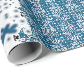 Sneeuwvlokken Cadeaupapier (Rol Hoek)