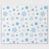 Sneeuwvlokken Cadeaupapier (Vlak)